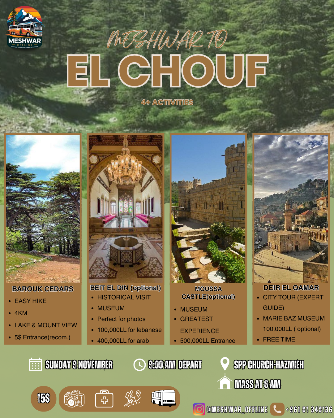 Chouf Trip - 9 November 2025 - Easy