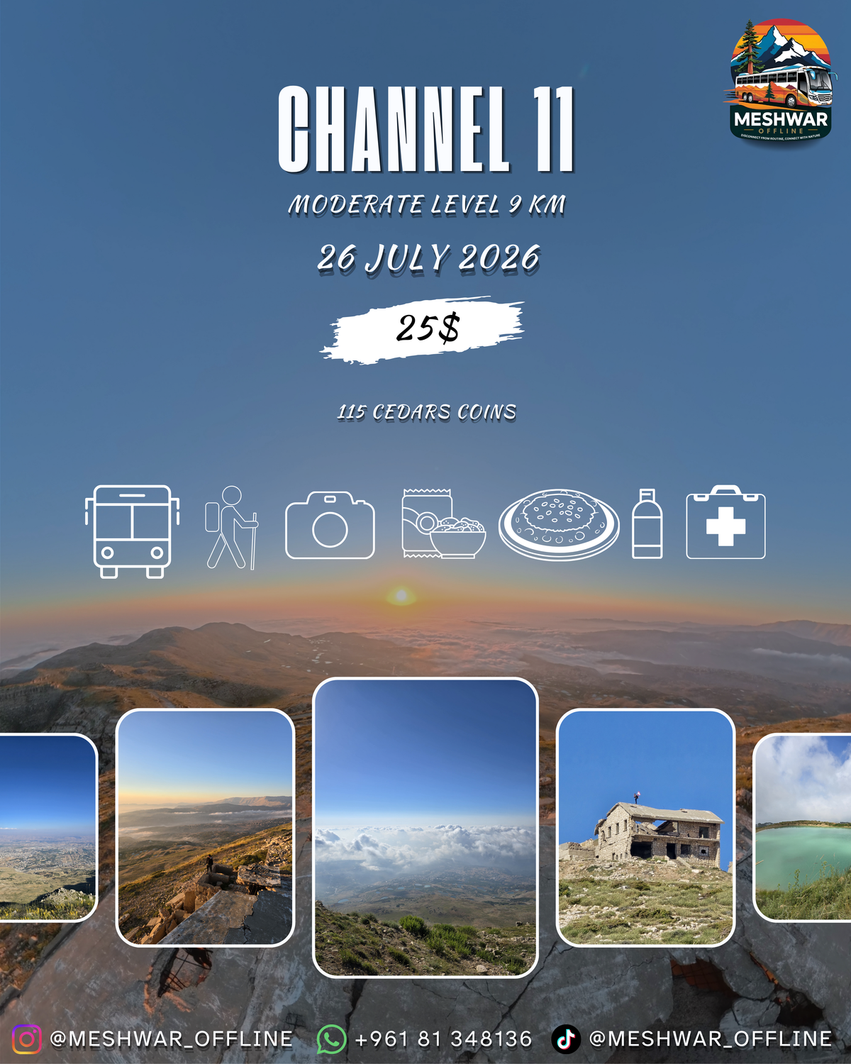 Channel 11 Summit Hike -26 July 2026- Moderate