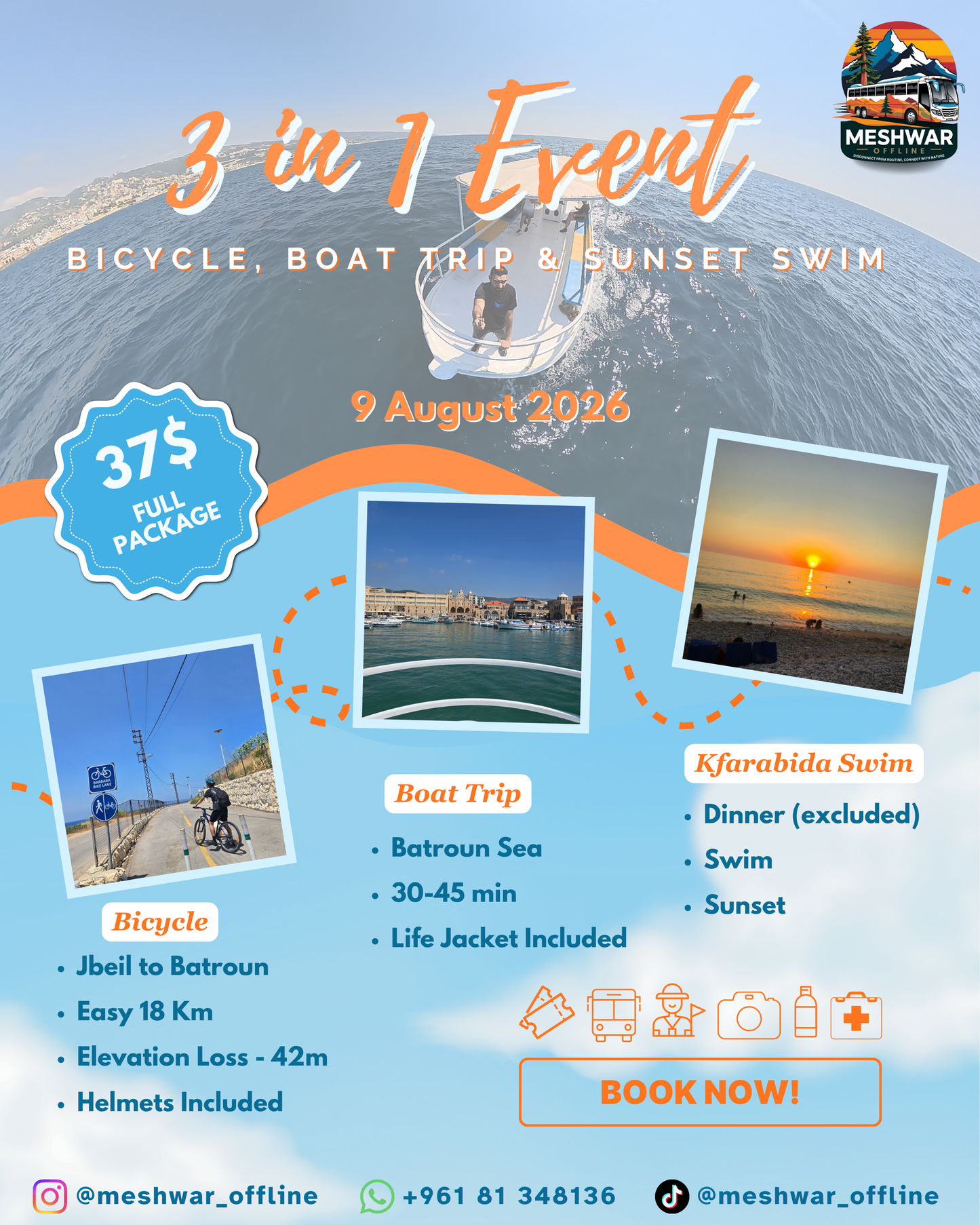 Jbeil to Batroun Bicycle -9 August 2026- Easy